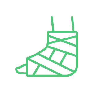 ícone lesões ortopédicas